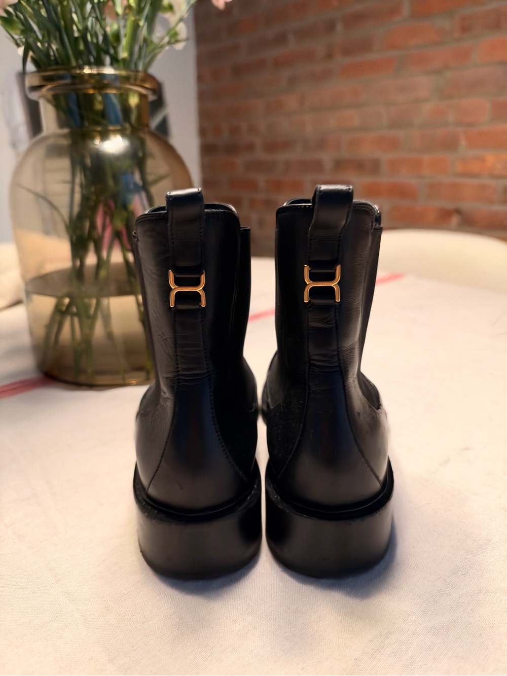 Chloe Black Leather Chelsea Boots - Classic Slip-On Design